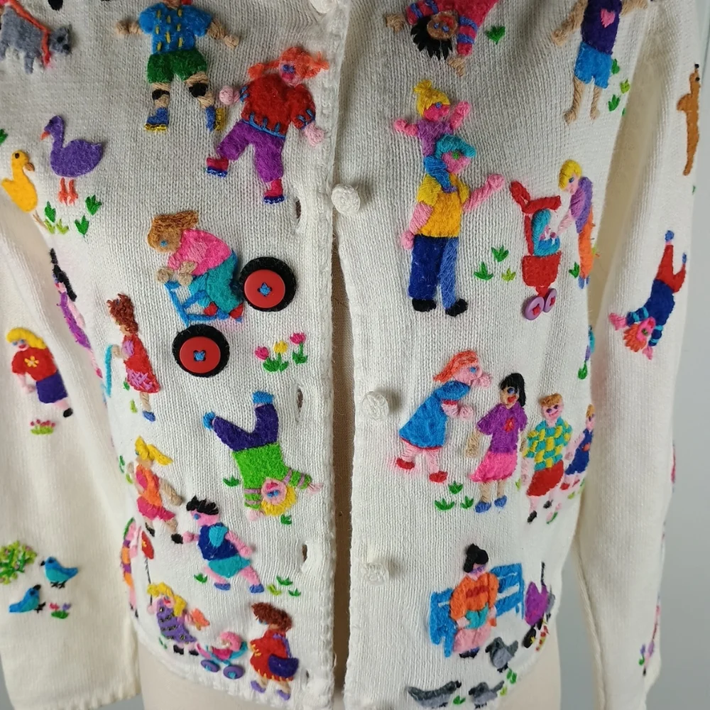 Vintage Michael Simon Outdoor Activities Women’s Small Cardigan Sweater - Picture 16 of 16